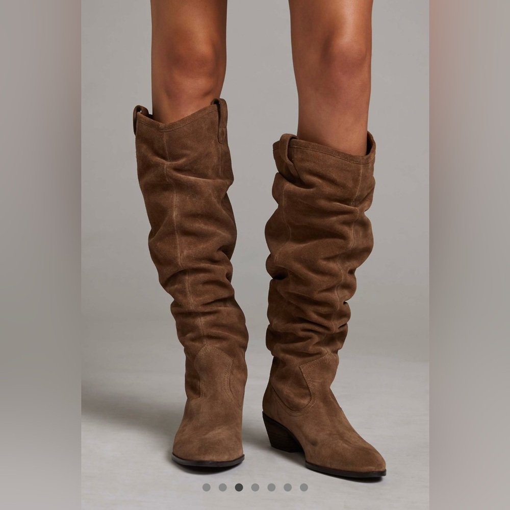 Anthropologie Tall Scrunch Boot, Size 38 (8), suede! NIB Gorgeous!